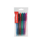 Stabilo Liner Click Ballpoint Pen: Medium Assorted Polybag 6S