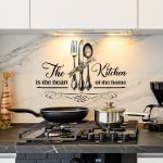 Contemporary Alphabet Kitchen Wall Decals - Self-adhesive Removable Pvc Stickers For Home & Restaurant Decor
