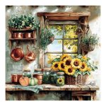 Serviette - Rustic Country Kitchen 33X33CM