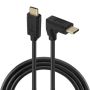 90 Degree Angled Usb-c To Usb-c Male Cable - 1M