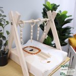 Changing Mat Cover Boho Emerald Sitting Lion With Rainbow