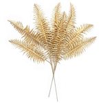 Pasyou Artificial Plants Christmas Decor Gold Fake Flowers Shrubs Plastic Grass Leaves Indoor Outdoor Home Garden Party Hotel Ve