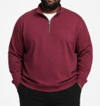 Mens 1 4 Zip Fleece Maroon - 8XL Maroon