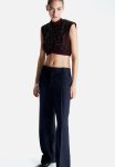 Studio: Cropped Glittery Top - Burgundy
