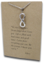 Infinity Pendant And Stainless Steel Chain With Gift Card