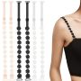 Andibro 3 Pairs Women's Bra Straps Bra Straps Replacement Removable Lingerie Straps Adjustable Bra Shoulder Straps Plum Blossom