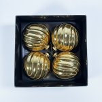 Goldair Gold Glass Ball Ornament 10CM SET 4