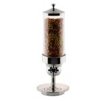 Cereal Dispenser Single S steel - Polycarbonate Cylinder 265MM X 200MM X 595MM 3.7LT - CDS0037
