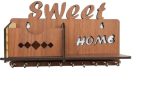 My Dream Carts Sweet Home Mdf Wood Wall Mounted Design Family Key Holders For Wall Decor Wooden Stylish Hook Stand Key Organizer