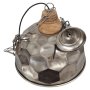 Ceiling Pendant Light With Chain Silver Dome 180CM