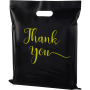 100PCS Extra Thick 'thank You' Shopping Bags With Handles - Reusable Pvc Retail & Boutique Bags For Small Businesses