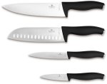 4 Piece Stainless Steel Multipurpose 4-PIECE Stainless Steel Knife Set - Black Vintage