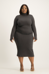 Avert Avery Poloneck Dress - Charcoal - 2XL