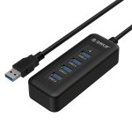 Orico 4 Port USB3.0 Hub Black|micro USB Power Adapter Not Included