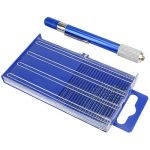 21PCS Carburetor Jet Drill Bits Pin Vise Set Numbered 61-80 MINI Jeweler's Chuck Vice Fine Tiny Miniature Metric Micro Wire Nano