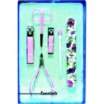 Bathmate Basics Essential Manicure Set Pink + Floral Print 6 Pieces