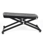 Rolabling Adjustable Pedicure Foot Rest Stand Beauty Footrest For Pedicures Home Foot Spa Nail Salon Black Abs Plastic Stainless Steel Foldable