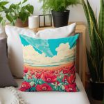 Poppy Field Art Nouveau Luxury Scatter By Wikus Schalkwyk