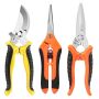 3 Pack Garden Pruning Shears Stainless Steel Garden Shears Gardening Shears Scissors Garden Clippers Handheld Pruning Snips Pruning Shears For G