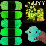 Jjyy Glow-in-the-dark Yarn Soft Solid Color 1 Roll For Diy Knitting & Crochet Projects High-quality Night Light Fiber Durable &