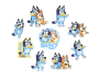 Bluey Sticker Pack - Pack Of 45 Stickers