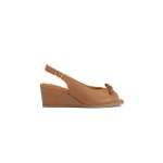 Ladies Saffron Leather Shoes In Tan - Tan 8