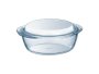 Round Glass Casserole With Lid 3L