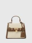 Laurel Lock Top Handle Bag - 0 Canvas chocolate