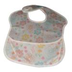 4AKID Waterproof Baby Bib With Crumb Catcher - Assorted Designs - Pink Roses