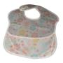4AKID Waterproof Baby Bib With Crumb Catcher - Assorted Designs - Pink Roses