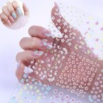 30 Sheets 3D Flower Nail Art Stickers Self Adhesive Colorful Nail Art Decals For Diy Or Nail Salons Nail Art Supplies For Women