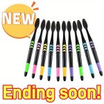 Bambo O Charcoal Toothbrushes Soft Bristles For Gentle Cleaning Colorful Ergonomic Handles Oral Care