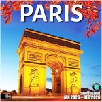 Red Ember Select - Paris 2026 Wall Calendar 12 Month 12" X 24" Open Thick & Sturdy Paper Holiday Gift A Walk In Paris