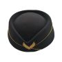Beret Hostess Stewardess Airline Flight Party Hat For Women - Black