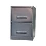 Steel Office Filing Cabinet 2 Drawer File 71 X 47 X 63 Cm 2FC01-GREY