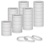 72 Piece Ponytail Holders Elastic Hair Ties Girls School Hair Bands - White