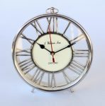 Standing Table Clock Nickel Finish – 22X20CM