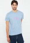 Calvin Klein Glitched Monologo Tee - Iceland Blue