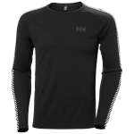 Men's Lifa Active Stripe Crew Base Layer - 990 Black XXL