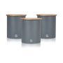 Swan 3 Piece Storage Canisters Nordic Slate Grey