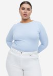 Ribbed Modal-blend Top - Light Blue
