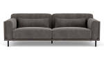 Harvey 3 Seater Couch Danny Steel Grey Black Metal Legs - Danny Steel Grey