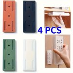 4PCS Self-adhesive Desktop Socket Fixer Self Adhesive Power Strip Holder Wall-mounted Punch Free Socket Holder For Living Room B