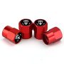 Hisport Fit Maserati Stem Cap 4PCS Universal Car Tire Valve Stem Caps Air Cover Car Accessories Hex 016 Red Stem Cover