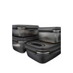 Versatile Stainless Steel Braai Bak With Plastic Lid Sets - 4 Or 5 Packs - 5 Pack