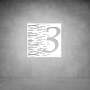 House Number D09 - 300 X 300 / Matt Black / Warm White