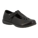 Crown Kids T-bar School Shoes - Black - 13