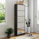 5 Door Mirror Shoe Cabinet
