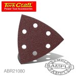 SanDisk Sanding Triangle Sheet 80GRIT 94X94X94MM 5 PACK W holes Hook And Loop