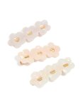 Tweens Acrylic Triple Flower Hair Clips 3-PACK